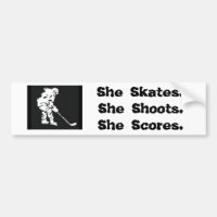 Adhésif pour pare-chocs de fille d'hockey