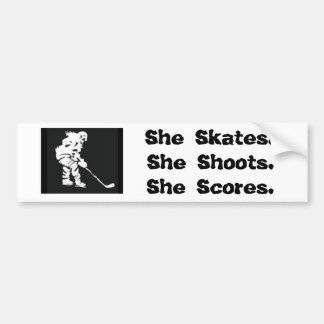 Autocollant De Voiture Adhésif pour pare-chocs de fille d'hockey