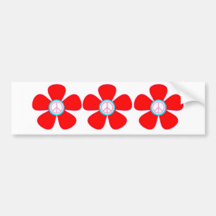 Autocollant De Voiture Adhésif pour pare-chocs de fleur de paix