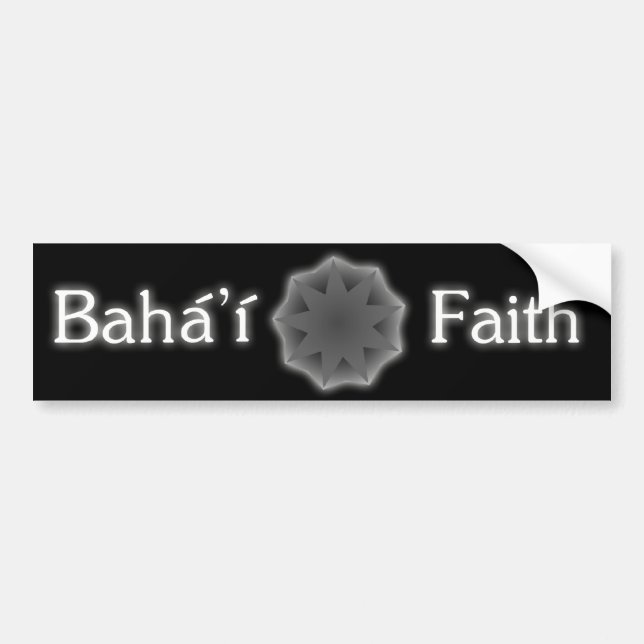 Autocollant De Voiture Adhésif pour pare-chocs de foi de Baha'i (Devant)