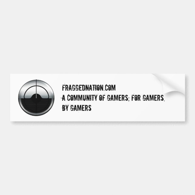 Autocollant De Voiture adhésif pour pare-chocs de FraggedNation.com (Devant)
