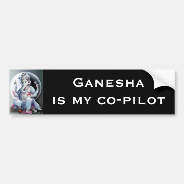 Autocollant De Voiture Adhésif pour pare-chocs de Ganesha - version 9 (Devant)