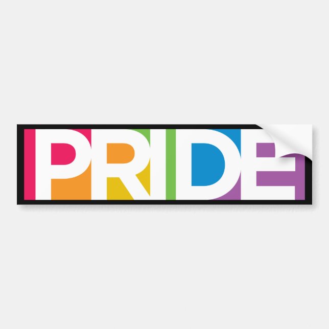 Autocollant De Voiture Adhésif pour pare-chocs de gay pride (Devant)