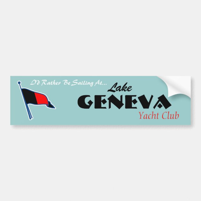 Autocollant De Voiture Adhésif pour pare-chocs de Genève Burgee (Devant)