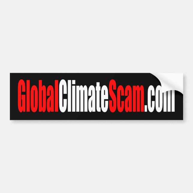 Autocollant De Voiture Adhésif pour pare-chocs de GlobalClimateScam (Devant)