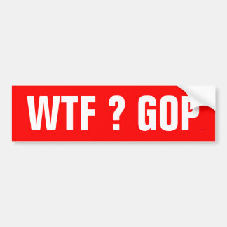 Autocollant De Voiture Adhésif pour pare-chocs de GOP de WTF