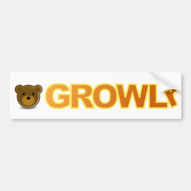 Autocollant De Voiture Adhésif pour pare-chocs de GROWLr (Devant)