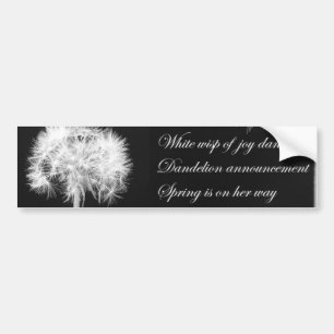 Autocollant De Voiture Adhésif pour pare-chocs de Haiku de pissenlit