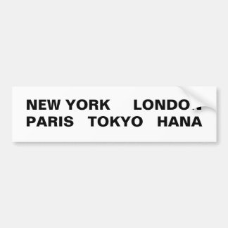 AUTOCOLLANT DE VOITURE ADHÉSIF POUR PARE-CHOCS DE HANA