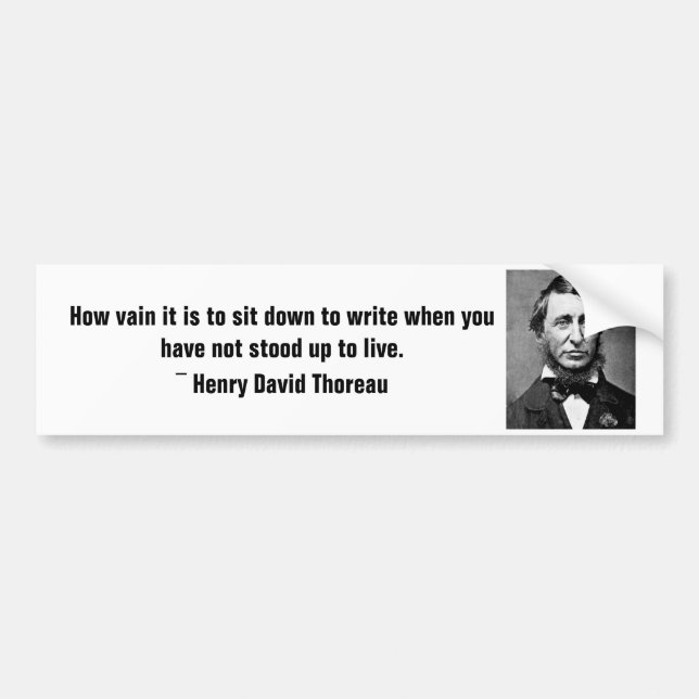 Autocollant De Voiture Adhésif pour pare-chocs de Henry David Thoreau (Devant)
