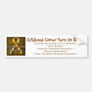 Autocollant De Voiture Adhésif pour pare-chocs de héros de Cancer