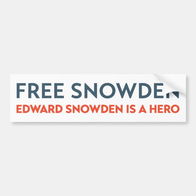 Autocollant De Voiture Adhésif pour pare-chocs de héros d'Edouard Snowden (Devant)