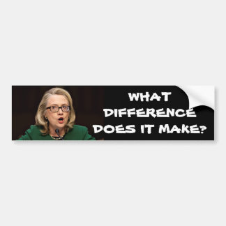 AUTOCOLLANT DE VOITURE ADHÉSIF POUR PARE-CHOCS DE HILLARY BENGHAZI