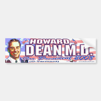 Autocollant De Voiture Adhésif pour pare-chocs de Howard Dean '08