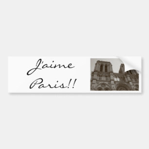 Autocollant De Voiture Adhésif pour pare-chocs de J'aime Paris