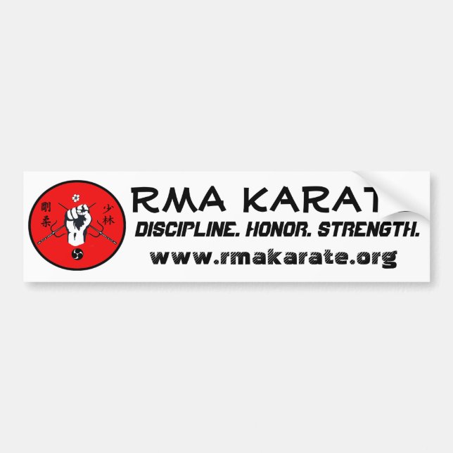 Autocollant De Voiture Adhésif pour pare-chocs de karaté de RMA (Devant)