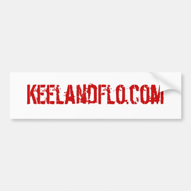 Autocollant De Voiture adhésif pour pare-chocs de KeelandFlo.com (Devant)