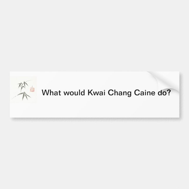 Autocollant De Voiture Adhésif pour pare-chocs de Kwai Chang (Devant)