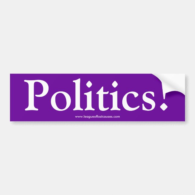 Autocollant De Voiture Adhésif pour pare-chocs de la "politique" (Devant)