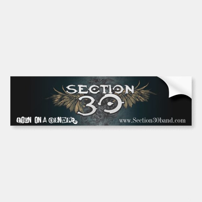 Autocollant De Voiture Adhésif pour pare-chocs de la section 30 (Devant)