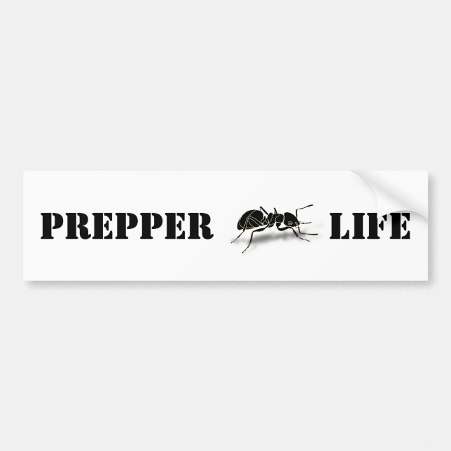 Autocollant De Voiture Adhésif pour pare-chocs de la vie de Prepper (Devant)
