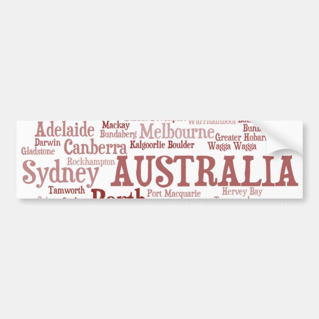 Autocollant De Voiture Adhésif pour pare-chocs de l'AUSTRALIE (Devant)
