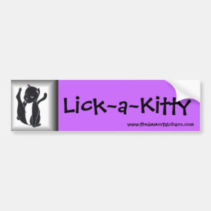 Autocollant De Voiture adhésif pour pare-chocs de Lécher-un-Kitty