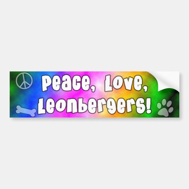 Autocollant De Voiture Adhésif pour pare-chocs de Leonbergers d'amour de (Devant)