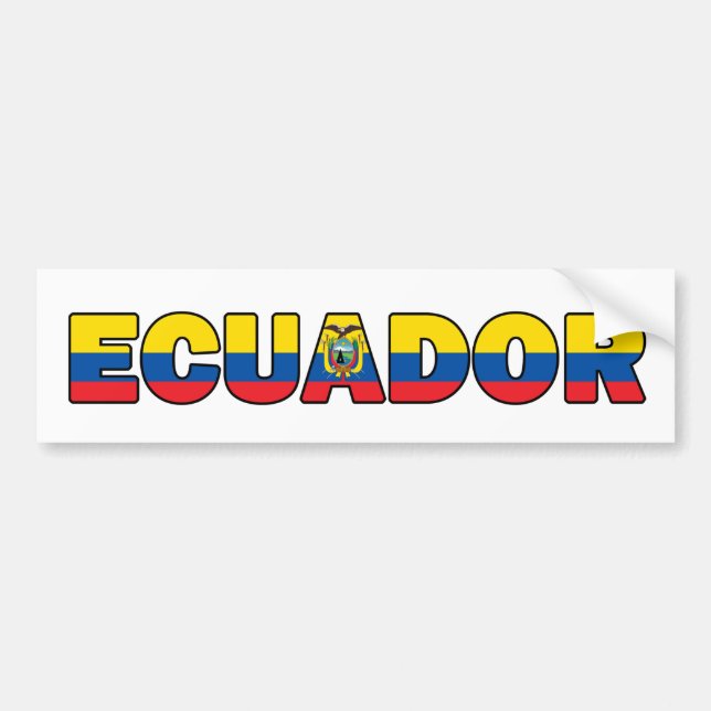 Autocollant De Voiture Adhésif pour pare-chocs de l'Equateur (Devant)