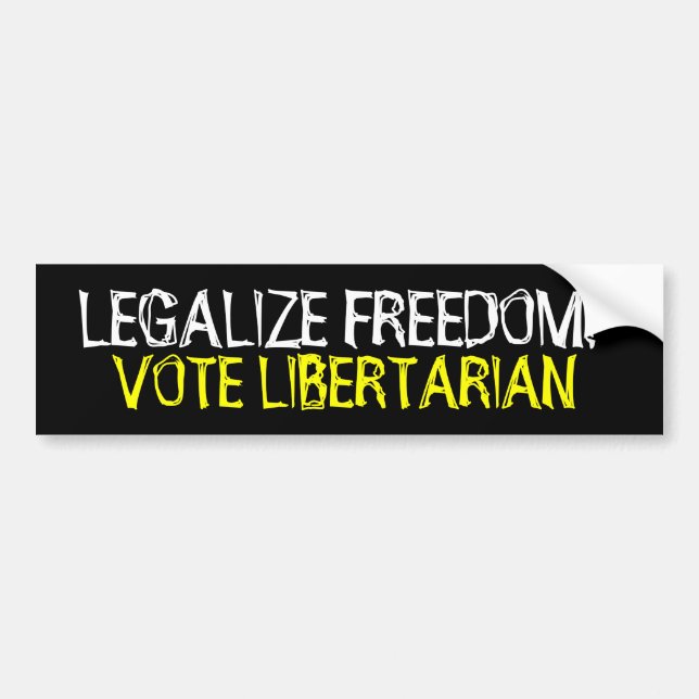 Autocollant De Voiture Adhésif pour pare-chocs de libertaire de vote (Devant)