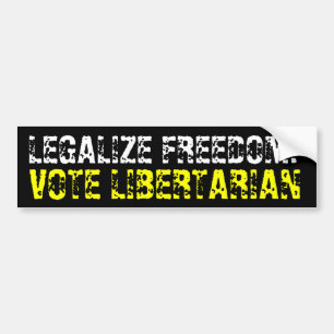 Autocollant De Voiture Adhésif pour pare-chocs de libertaire de vote