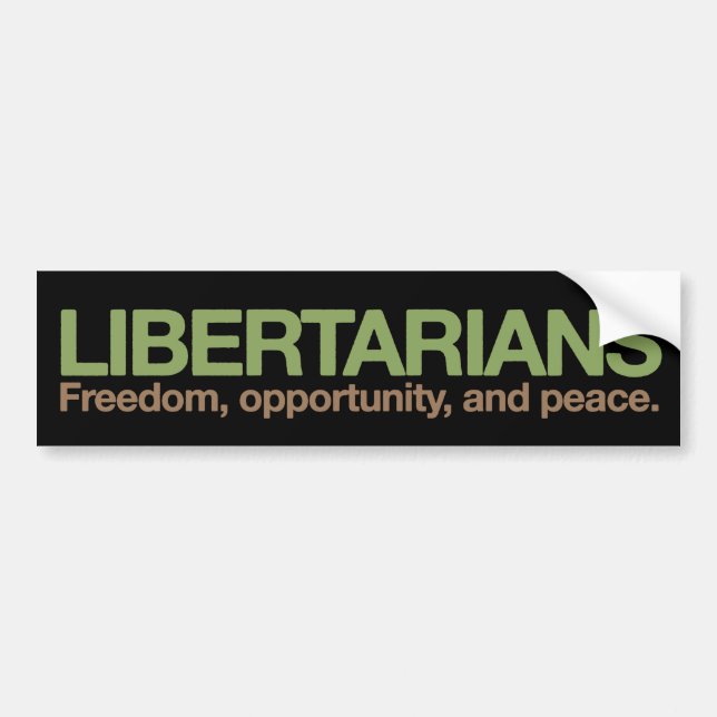 Autocollant De Voiture Adhésif pour pare-chocs de libertaires (Devant)