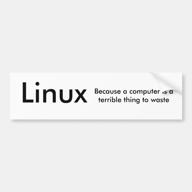 Autocollant De Voiture Adhésif pour pare-chocs de Linux (Devant)
