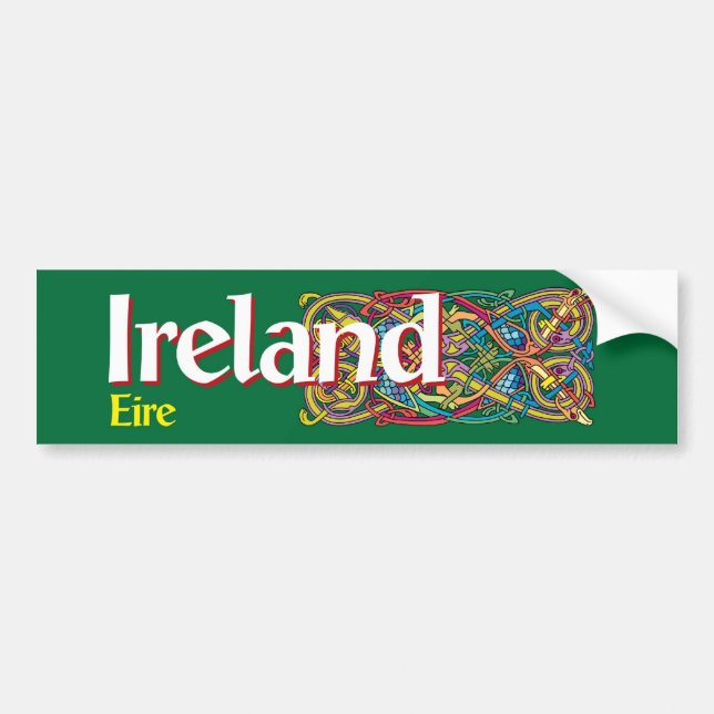 Autocollant De Voiture Adhésif pour pare-chocs de l'Irlande (Devant)