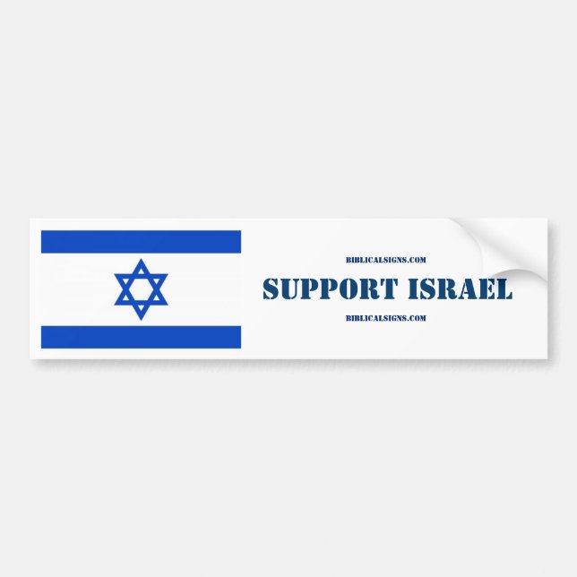 Autocollant De Voiture Adhésif pour pare-chocs de l'Israël de soutien (Devant)