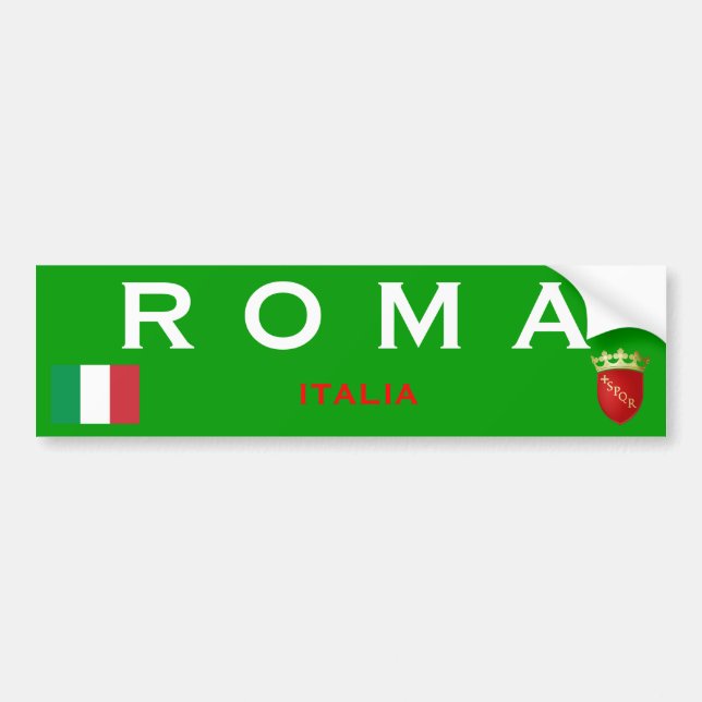 Autocollant De Voiture Adhésif pour pare-chocs de l'Italie - de Roma (Devant)