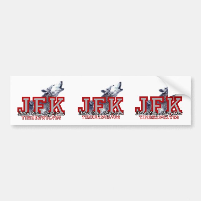 Autocollant De Voiture Adhésif pour pare-chocs de LOGO de JFK (Devant)