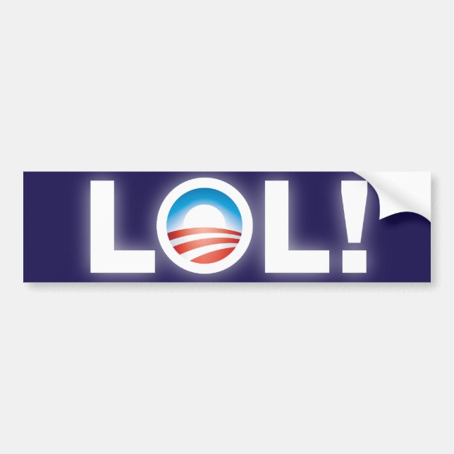 Autocollant De Voiture Adhésif pour pare-chocs de LOL Obama (Devant)