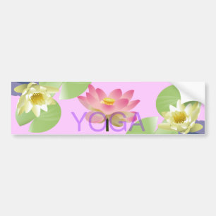 Autocollant De Voiture adhésif pour pare-chocs de lotus de yoga