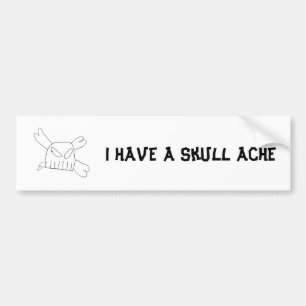 Autocollant De Voiture Adhésif pour pare-chocs de mal de crâne