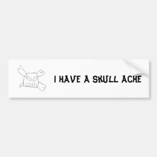 Autocollant De Voiture Adhésif pour pare-chocs de mal de crâne