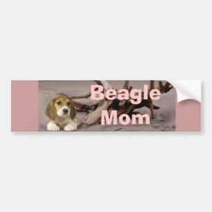 Autocollant De Voiture Adhésif pour pare-chocs de maman de beagle