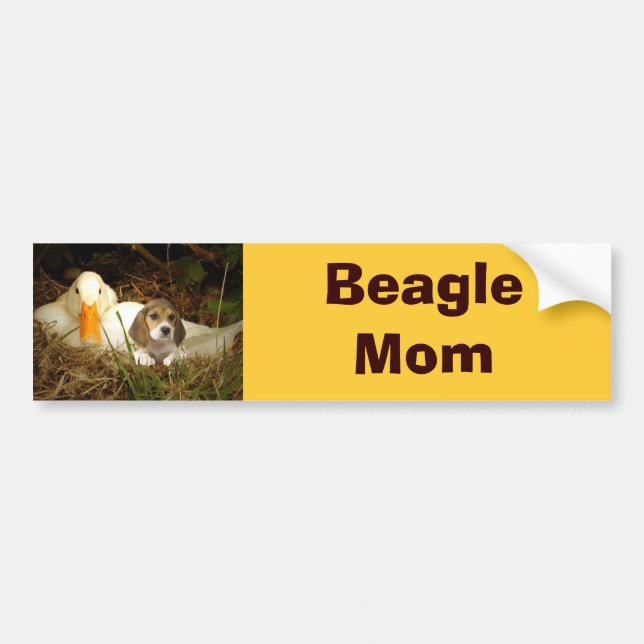 Autocollant De Voiture Adhésif pour pare-chocs de maman de beagle (Devant)