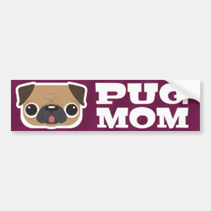 Autocollant De Voiture Adhésif pour pare-chocs de maman de carlin
