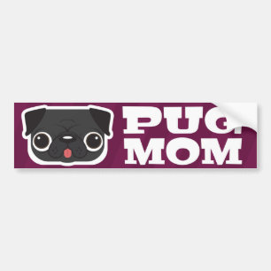 Autocollant De Voiture Adhésif pour pare-chocs de maman de carlin