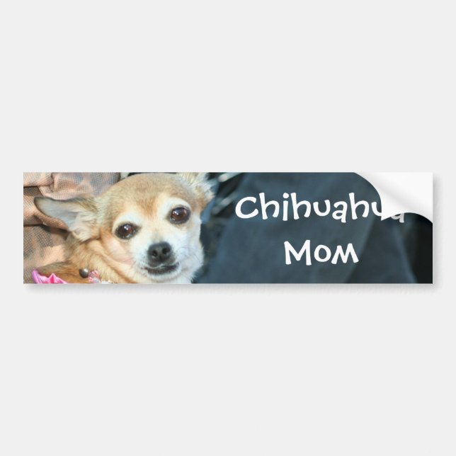 Autocollant De Voiture Adhésif pour pare-chocs de maman de chiwawa (Devant)