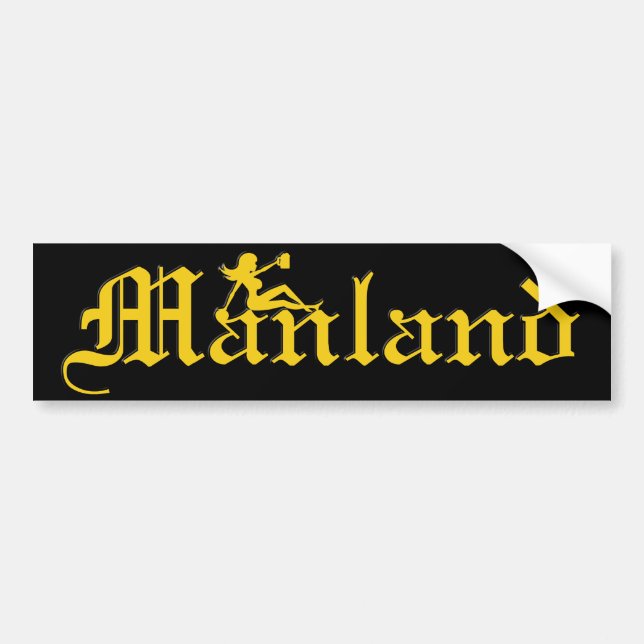 Autocollant De Voiture Adhésif pour pare-chocs de MANLAND ! ! (Devant)