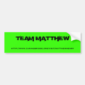 Autocollant De Voiture Adhésif pour pare-chocs de Matthew d'équipe
