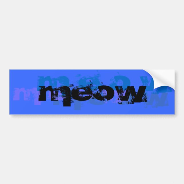 Autocollant De Voiture Adhésif pour pare-chocs de MEOW (Devant)