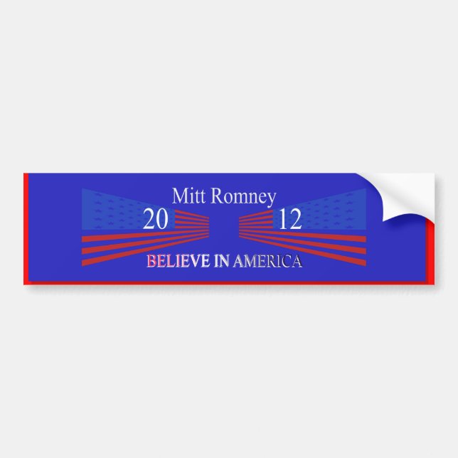 Autocollant De Voiture Adhésif pour pare-chocs de Mitt Romney (Devant)